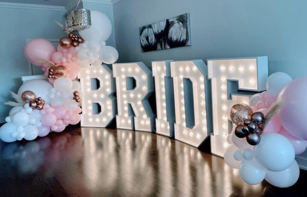 ride Marquee Letters for Bachelorettte Party